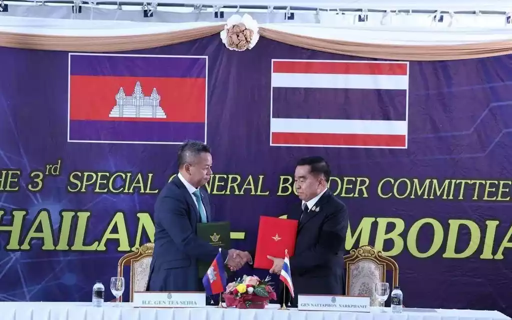 タイとカンボジアが停戦協定に署名。