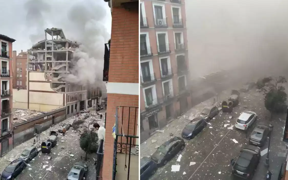 マドリードの住宅街で大爆発が起こり、少なくとも3人が死亡した。