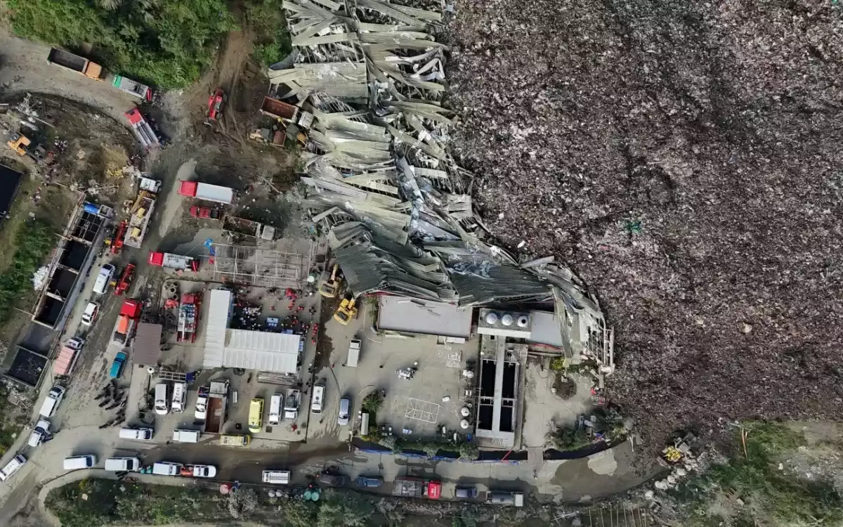 フィリピンで埋立地が崩壊、1人死亡、38人行方不明。